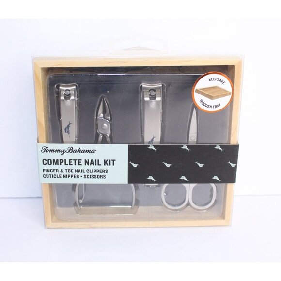 Tommy Bahama Manicure Nail Set Nail Care Fingernail, Toe Clipper, Scissors New - Picture 2 of 9